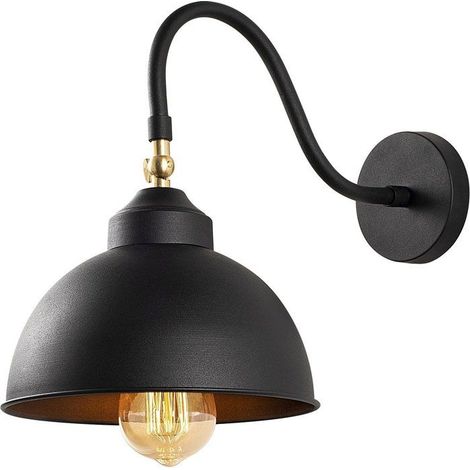 Wandleuchte Schwarz - Industriestil - Metall - Authentisches Design (1/5)