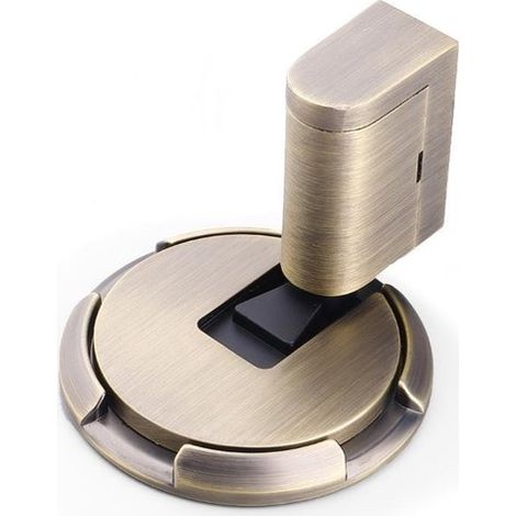 Cuña para puerta，Tope de puerta modelo 2025，Tope de puerta magnético de metal，Tope de puerta magnético，Marrón (1/5)