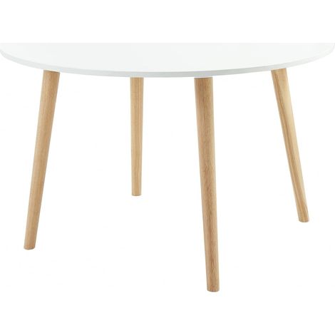 Table à Manger laqué Blanc D160cm 4 à 6 Personnes (1/5)