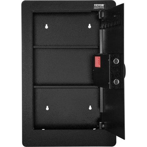 Coffre-fort mural encastrable électronique - 65 cm de haut - 3 niveaux - Acier laminé à froid