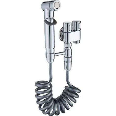 Douche hygiénique pour WC, Robinet de bidet en acier inoxydable pour WC, Douchette de bidet avec jet d'eau, Robinet de toilette avec flexible de bidet (1/5)