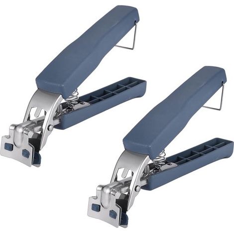 2 pinzas de acero inoxidable para horno y pizza con protección de silicona，pinzas antideslizantes para platos (1/4)