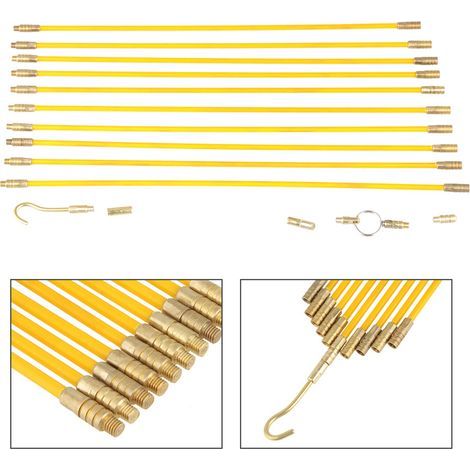 10 pièces Kit de Tirage de Câble Électrique en Fibre de Verre 4mm avec Fil de Poussée et Tir (1/5)