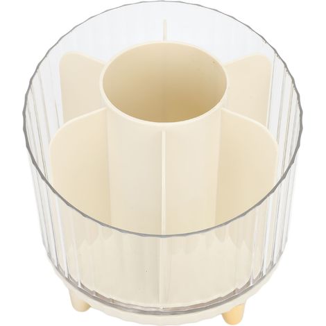 Organisateur de maquillage et parfums rotatif, organisateur de bureau cosmétique multifonctionnel rotatif, champagne (1/5)