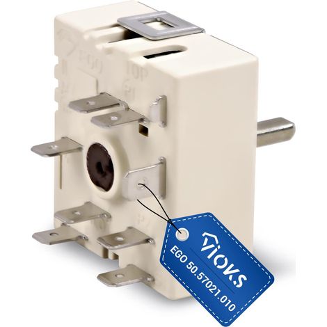 Interrupteur Plaque Cuisson - 1 Pièce - 230V - Axe 6/4,6mm - Pour AEG Bosch Siemens (1/5)