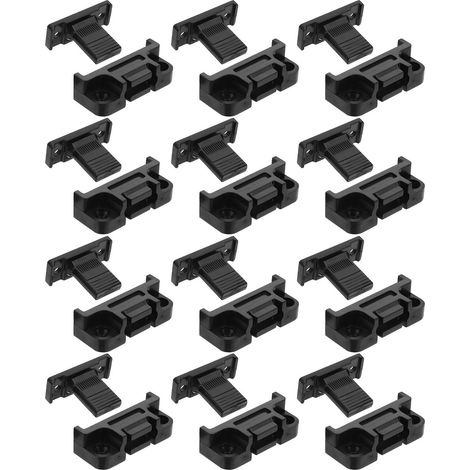 Set di 12 staffe in plastica a sgancio rapido per pannelli di mobili, clip a scatto per un'installazione veloce, staffe di montaggio invisibili per armadi, fissaggi per (1/5)