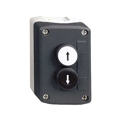 Harmony boite - 2 boutons poussoirs Ø22 - blanc /noir - XALD222