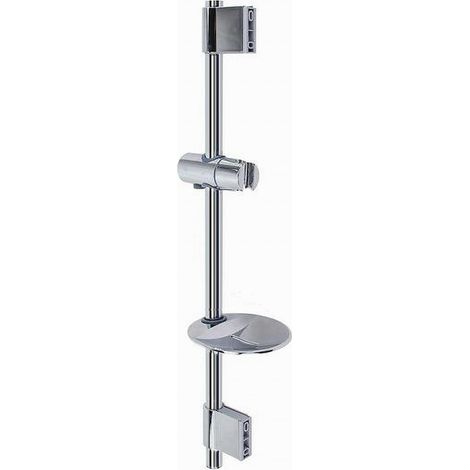 Trade Shop - Barra Deslizante Cromada Para Ducha Con Jabonera Baño Moderno 60cm 79361 - (1/2)