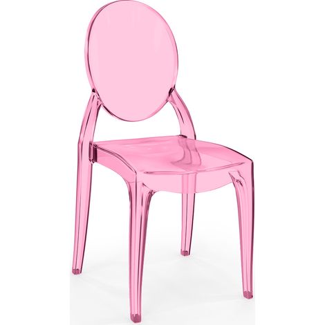 Transparenter Esszimmerstuhl - Victoria -Stil Pink