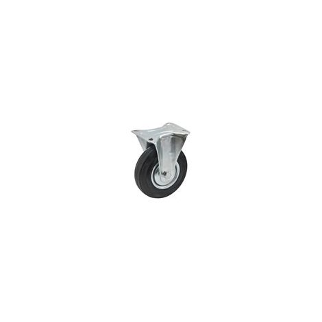 Awtools feste Rolle, Modell 125mm mit schwarzem Gummi, ideal für Ersatz und Mobilität of leichte Ausrüstung stark, langlebig, einfach toinstall, hohe Qualität und Leistung.