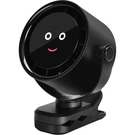 Bardusch - Ventilateur USB-C rechargeable de table avec pince 5 vitesses, Écran LED, Rotation à 360°, Portable et suspendu, Camping, poussette, maison, bureau (1/5)