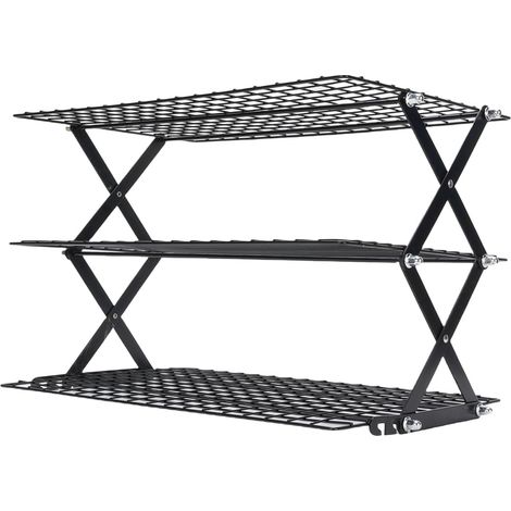 Stainless Steel Countertop Organizer, Space-Saving Folding Shelf with Sturdy Construction for Storing Bread and Fruit (1/5)