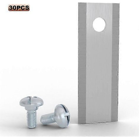 30 lames de rechange en acier inoxydable pour tondeuse Stiga à un trou, 44,5 x 16 mm, édition C (1/5)