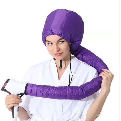 1 Casque De Séchage, Bandeau Réglable, Embout En Caoutchouc, Pour Sèche-cheveux à Main, Soins Capillaires