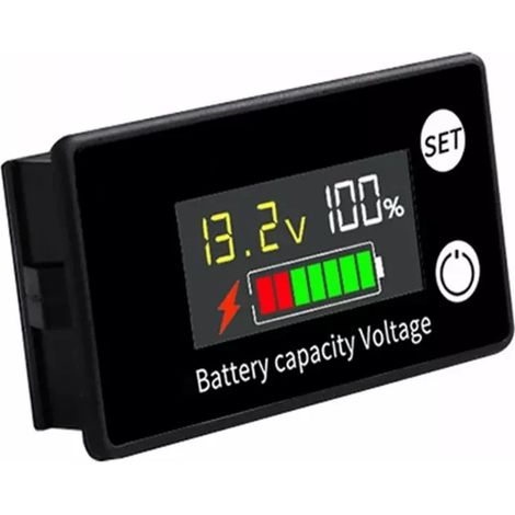 Voltmètre pour batteries DC 8V-100V, compatible avec batteries au plomb et lithium, affichage LCD, 1 pièce (1/5)