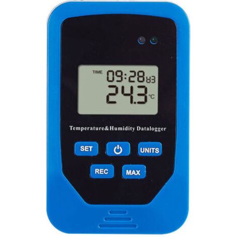 - Temperature Logger Humidity Logger with Temperature Range for Warehouses Indoor Temperature and Humidity Switch High-Quality ABS Material (1/5)