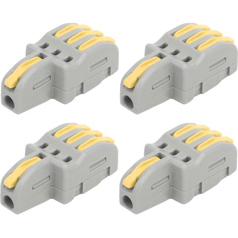 20 connecteurs rapides SPLF13 1 entrée 3 sorties, répartiteur de câbles TTap pour moteurs d'éclairage 250 V (jaune) (1/5)