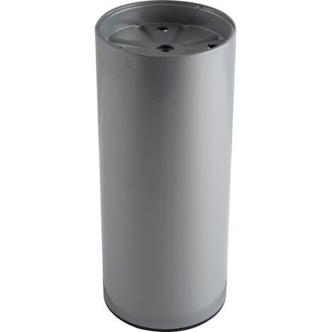 Dekorfuß Fuß ø 80 mm, Länge 190 mm, mit M10 Gewinde, Stahl silber RAL 9006