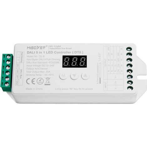 DALI Controlador DT8, 5 en 1 (MONO, CCT, RGB, RGBW, RGB+CCT)