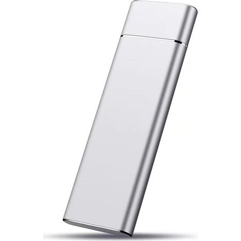 Disco duro externo SSD portátil de alta velocidad de 64 GB a 1 TB (plata) Transferencia de documentos, fotografías y vídeos a alta velocidad (1/3)