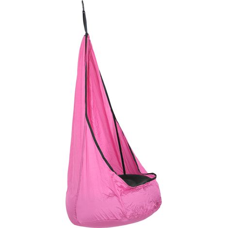 210T Knitter-Nylon-Taft-Hängematte für Kinder, Hängesessel, Outdoor-Zubehör, Rosa (1/5)