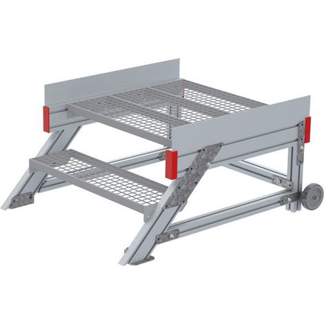 Euroline 514 Anstieg 45° 800mm Stufenbreite 2 Stufen Stahl Gitterrost