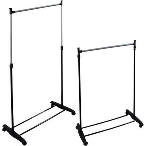 Tendedero telescópico sencillo y extensible con ruedas, de 70 a 160 cm. (1/2)