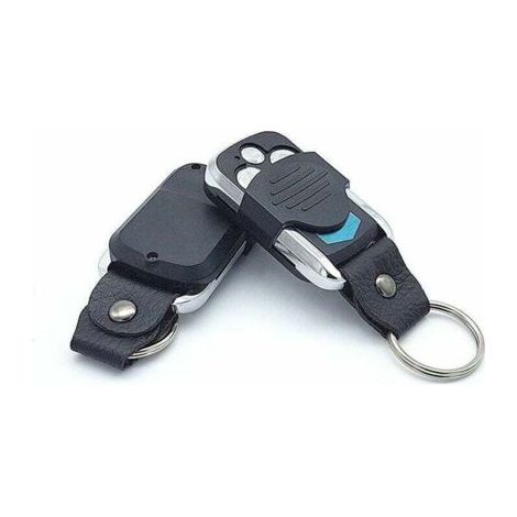 LUXUOR Series Universal Copy Gate Remote Control, 433 MHz, 4 Sources, Recordable (Battery and Manual Included), Faux Leather Lanyard (2 remotes) THISNDE