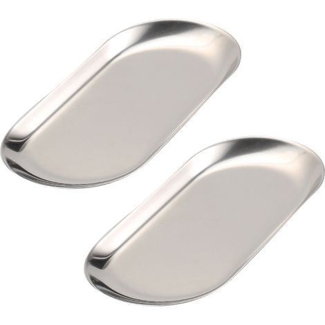 Plate À Serviettes - En Acier Inoxydable - Forme Ovale - Pour Salle De Bain Cuisine Table De Chevet - 1 Pièce (1/5)