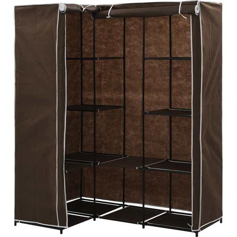 Maison Exclusive - Armadio Angolare Marrone 130x87x169 cm (1/5)