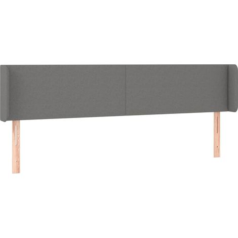 Maison Exclusive - Kopfteil mit Ohren Dunkelgrau 163x16x78/88 cm (1/5)