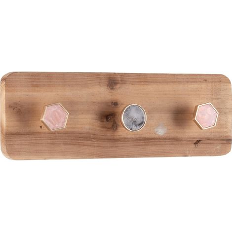 Appendino 3G HELKA KLAR legno di abete e ganci in metallo