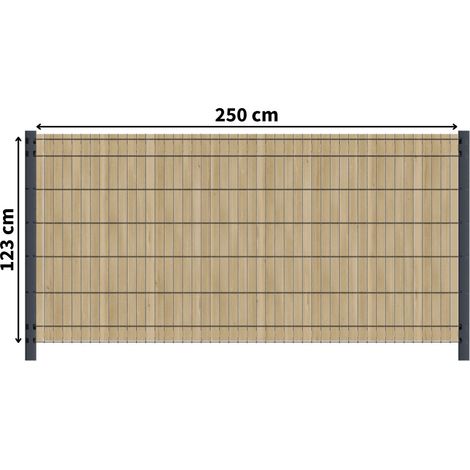 Kit Occultation Bois - L2,5 x H1,23m - Epicea - Autoclave - Protege Contre Insecte & Champignons - Pose Facile et Rapide