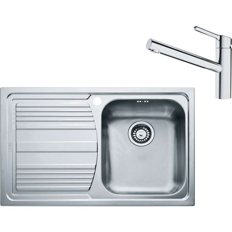 Franke Sets - Set N86, Spülbecken Edelstahl LLX 611/7 und Küchenarmatur FC 3054.031, Edelstahl/Chrom 101.0650.596