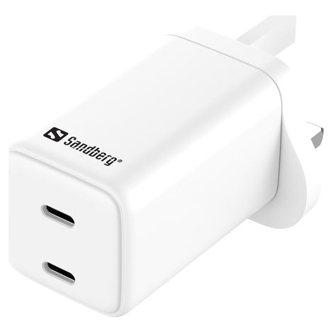 Cargador de pared Sandberg 441-62 para portátil/smartphone/tableta, color blanco. (1/5)