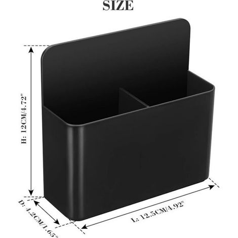Support de rangement magnétique noir, organisateur mural sans perage, pour accessoires de tableau blanc, outils de cuisine et (1/5)