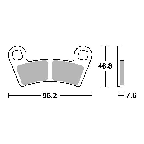 PASTILLAS DE FRENO SBS KH456 SINTER DORADO PARA TODO TERRENO COMPATIBLES CON: POLARIS 450/525/570/800 DELANTERAS
