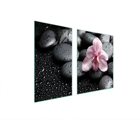 ASSIETTE EN VERRE et PLANCHE À DÉCOUPER 100x52 ORCHIDÉE (1/5)