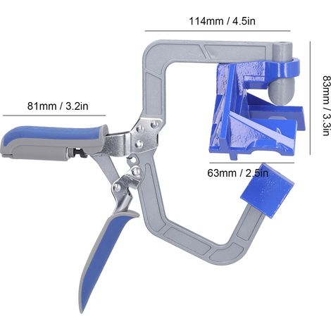 Étau d'angle 90° multifonction pour menuiserie - Serre-joint de précision