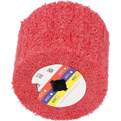 Disque de polissage en nylon rouge 120 x 100 mm pour polisseuse (1/5)