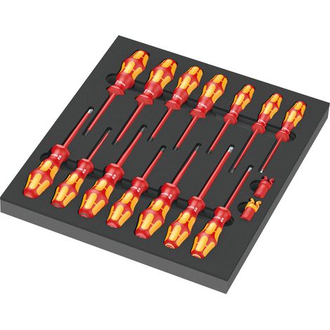 Wera 9711 Set di cacciaviti VDE con inserto in schiuma 1 (1/5)