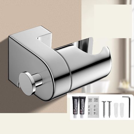 Duschkopfhalterung, silber – Hochwertige Zink-Duschkopfhalterung, 360° verstellbar, sicheres und robustes Design (1/5)