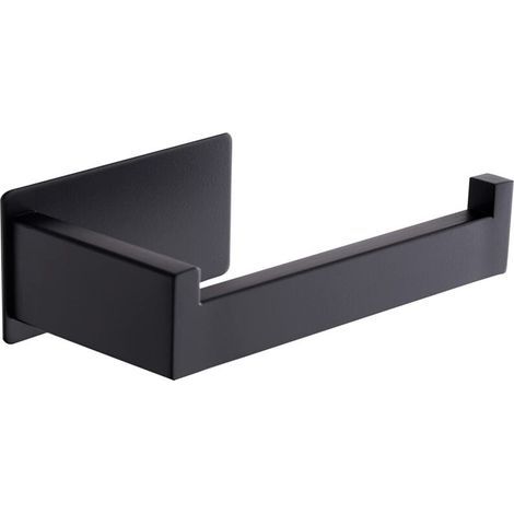 Porte-papier hygiénique auto-adhésif - Sans perçage en acier noir mat en acier inoxydable Porte-papier hygiénique (1/5)