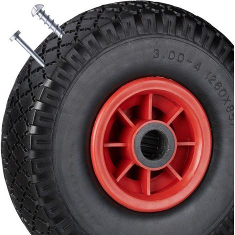 Roue de Chariot / Diable Increvable 3.00-4 (260x85) 160Kg Ø 20mm (1/3)