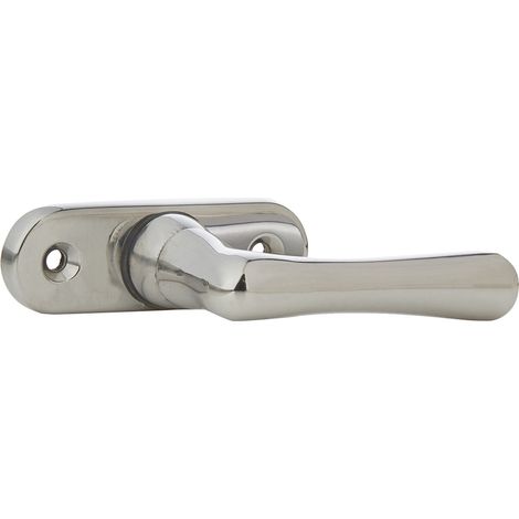 Poignée de fenêtre WG Elegant 504-Droite, VK 7 x 33 mm, Aluminium Poli
