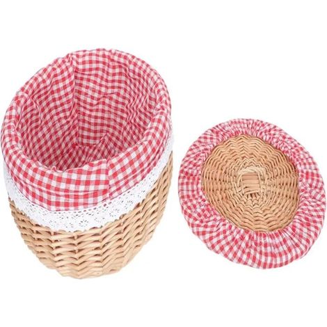 Panier De Rangement En Rotin, Décoratif Panier De Fruits En Osier, Panier De Rangement De Collations Organisateur De Stockage (1/5)