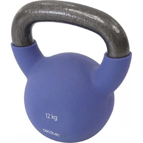 Cecotec Haltère Russe de 10 kg Drumfit KettleBell 10000 Neo. Revêtement en néoprène, Fonte de fer, Poignée ergonomique (1/4)