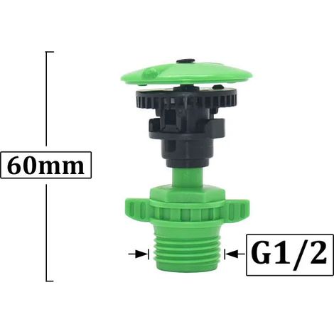 (A) Buses d'arrosage automatiques à jet rotatif, filetage mâle 1/2", pour l'irrigation de jardin, pelouse, serre et exploitation agricole (1/5)