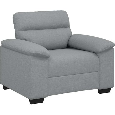 vidaXL Sillón Sofá Tela Gris Claro 100x81x84 cm (1/2)