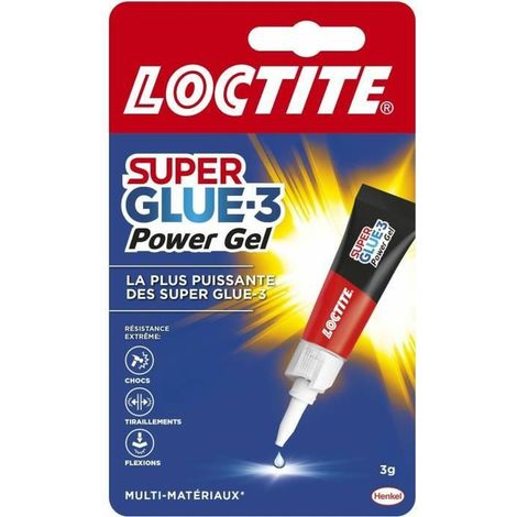 Pegamentos de cianocrilato - LOCTITE - SUPERGLUE-3P - Power gel - Tubo 3g